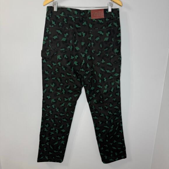 Felt Garden Pant Dark Leopard Cotton Canvas Relax Fit Men's 32 - Picture 6 of 7
